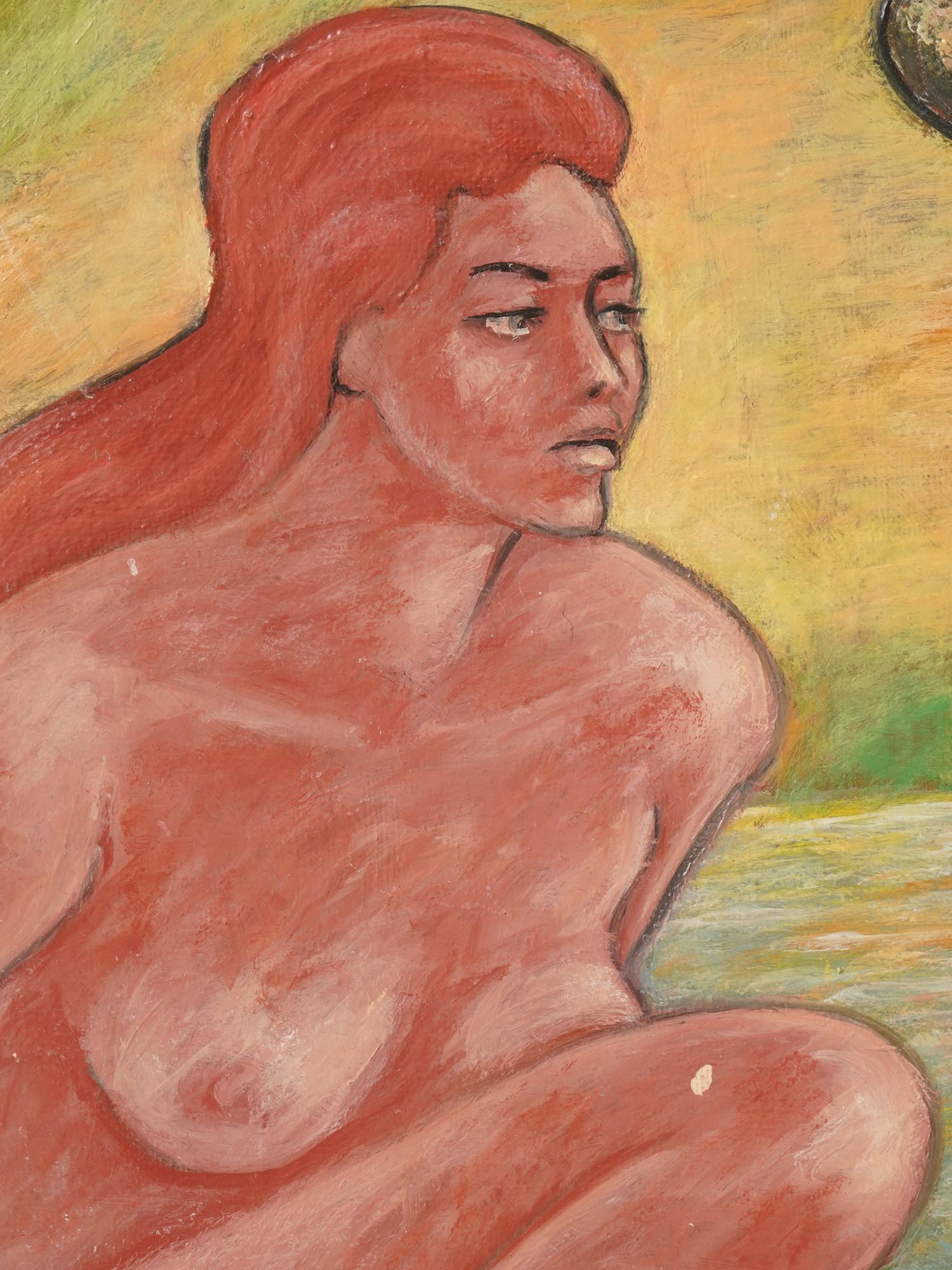 OIL NUDE WOMAN PORTRAIT PAINTING BY ZOE ACTYPI PIC-2